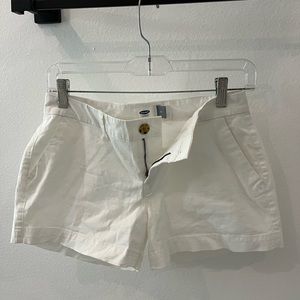 Women’s Classic White Shorts - lightweight, khaki material, size 0